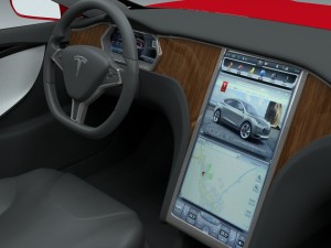 tesla model s with chassis-interior Modèle 3D