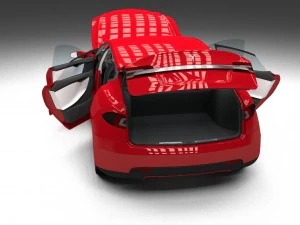 tesla model s with chassis-interior 3D Model