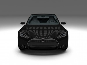 tesla model s with interior 3D Model