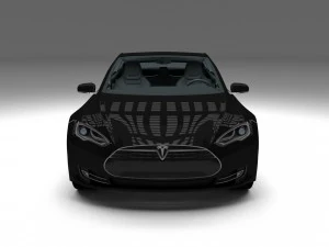 Tesla Model S mit Innenraum 3D Modell