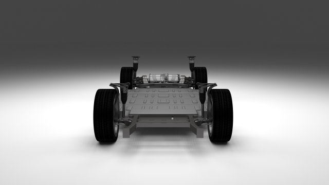 tesla model s chassis 3D Модель .c4d .max .obj .3ds .fbx .stl .blend 