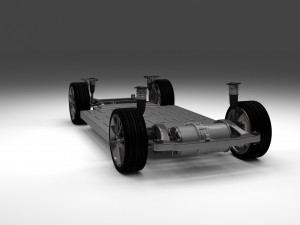tesla model s chassis 3D Модель