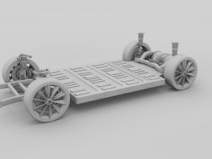 tesla model s chassis 3D Модель