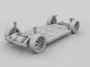 tesla model s chassis 3D Модель