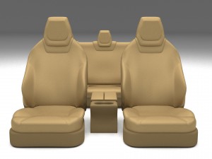 tesla model s seats cream 3D Модель