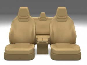 tesla model s seats cream 3D Model