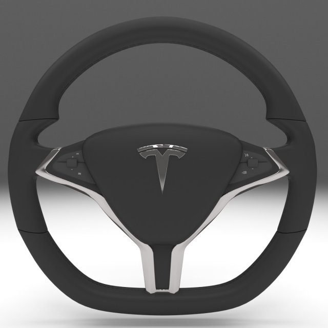 tesla model s steering wheel Modelo 3D .c4d .max .obj .3ds .fbx .stl .blend 