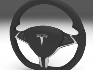 tesla model s steering wheel Modelo 3D