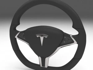tesla model s steering wheel 3D Model
