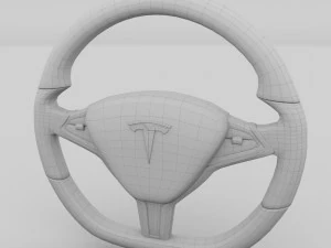 tesla model s steering wheel 3D Model