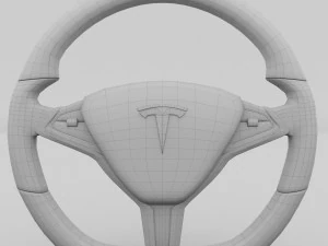 tesla model s steering wheel 3D Model