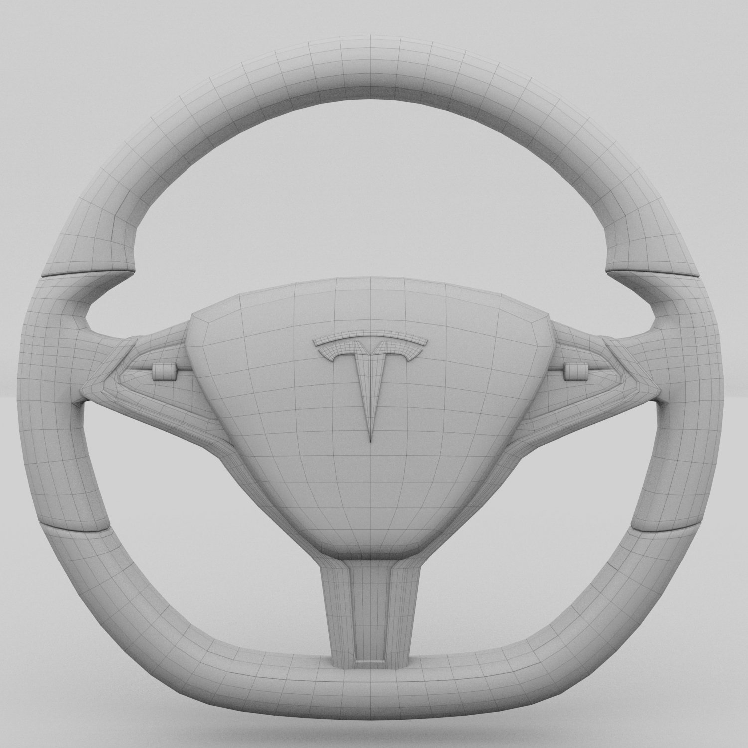 Tesla Model S Steering Wheel 3D Model in Parts of auto 3DExport