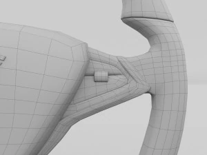 tesla model s steering wheel 3D Model