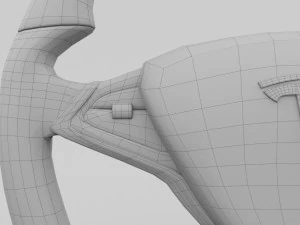 tesla model s steering wheel 3D Model