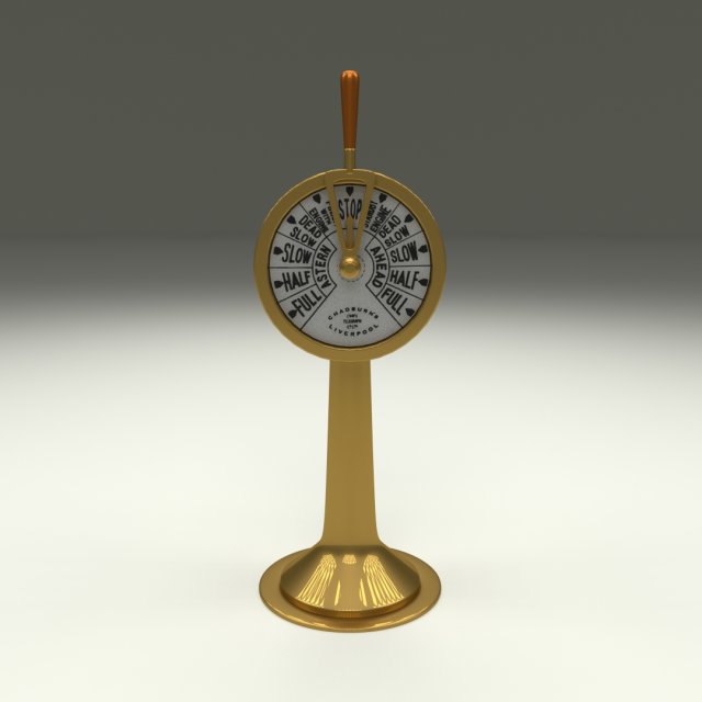 ship engine telegraph 3D Model .c4d .max .obj .3ds .fbx .stl .blend 