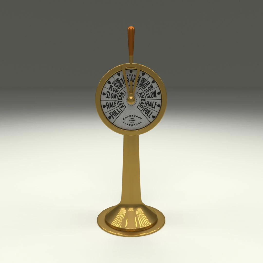 ship engine telegraph 3D Model .c4d .max .obj .3ds .fbx .stl .blend