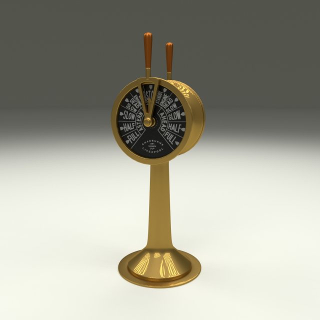 ship engine telegraph dark 3D Model .c4d .max .obj .3ds .fbx .stl .blend 