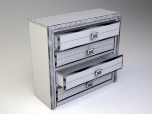 chest of drawers  wenge 3D Модель
