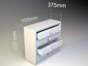 chest of drawers  wenge 3D Модель