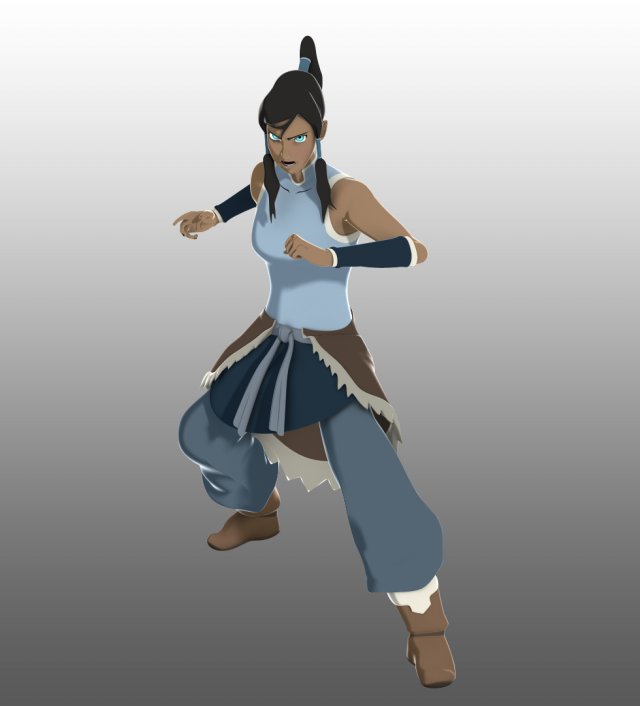 avatar korra 3D मॉडल .c4d .max .obj .3ds .fbx .stl .blend 