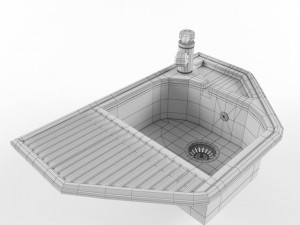 kitchen sink polygran f10 Modèle 3D