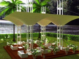 tensile structure 1  estructura tensada 1 3D Model