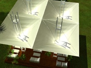 tensile structure 1  estructura tensada 1 3D-Modell