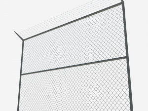 low poly fence Modelo 3D