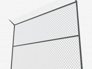 pagar poli rendah Model 3D