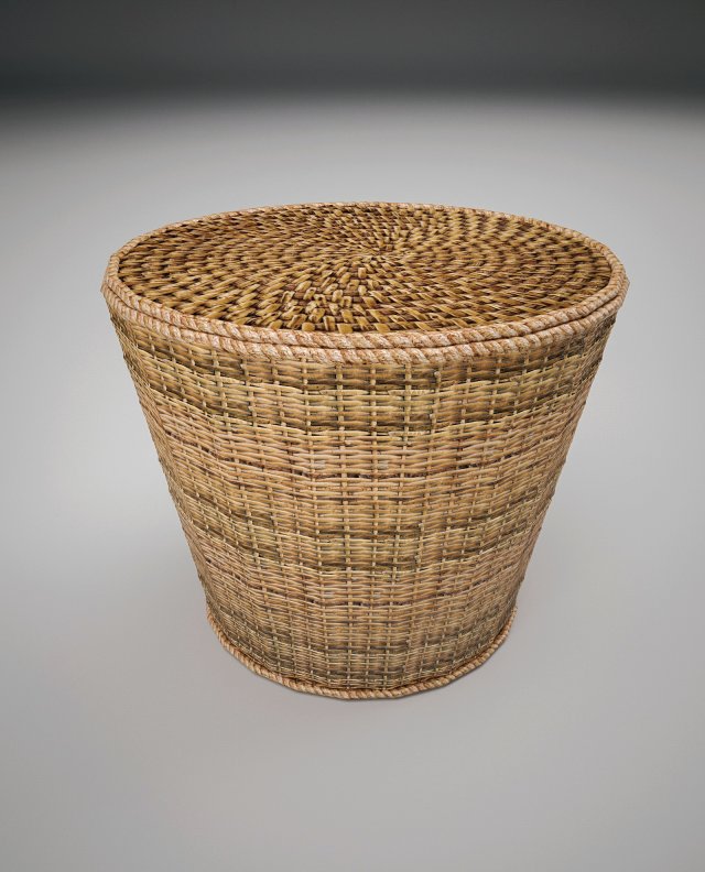 low poly basket 3D 모델 .c4d .max .obj .3ds .fbx .stl .blend