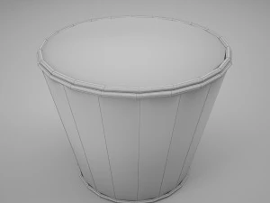 low poly basket 3D Model