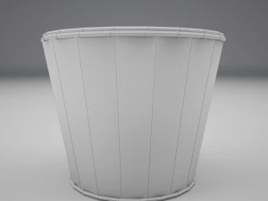 low poly basket 3D Model