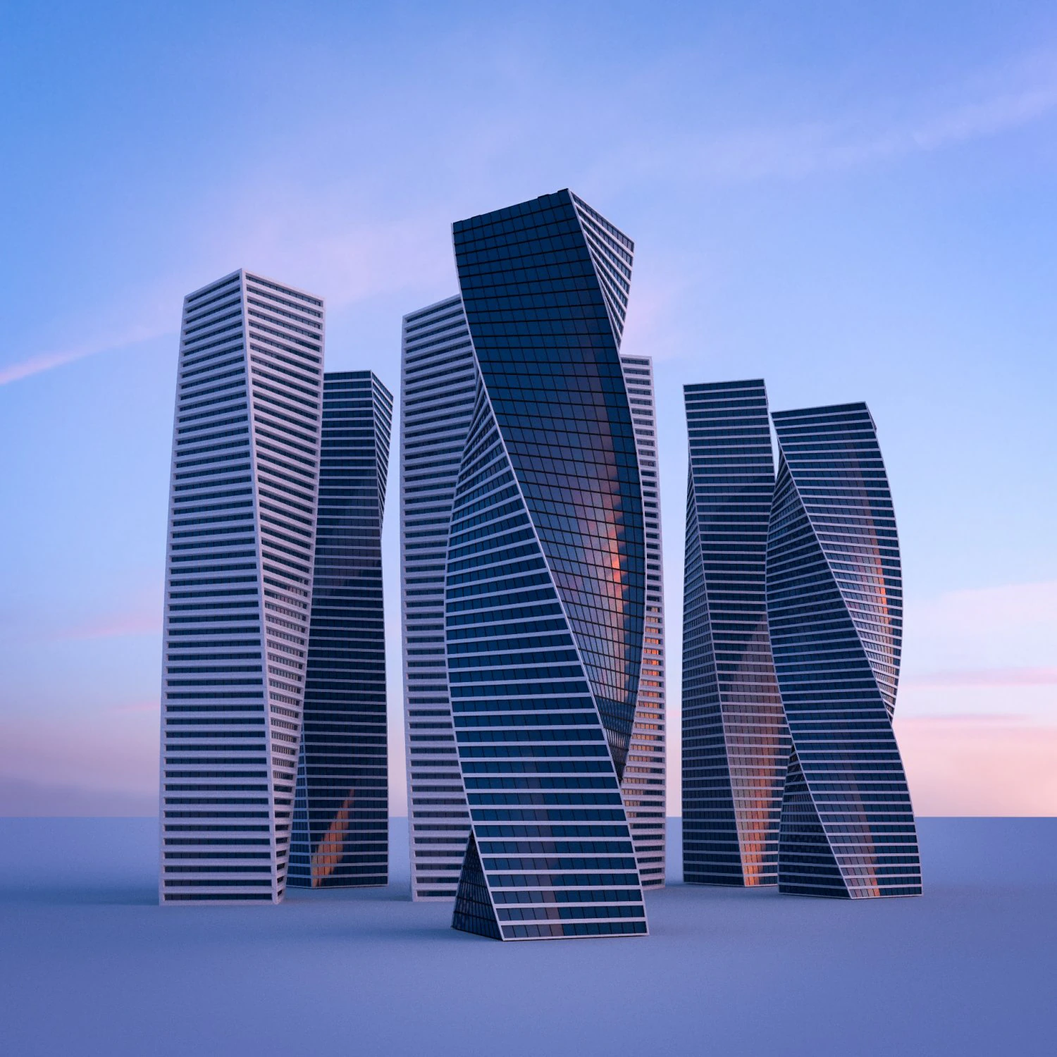 skyscrapers 3D Model .c4d .max .obj .3ds .fbx .stl .blend 