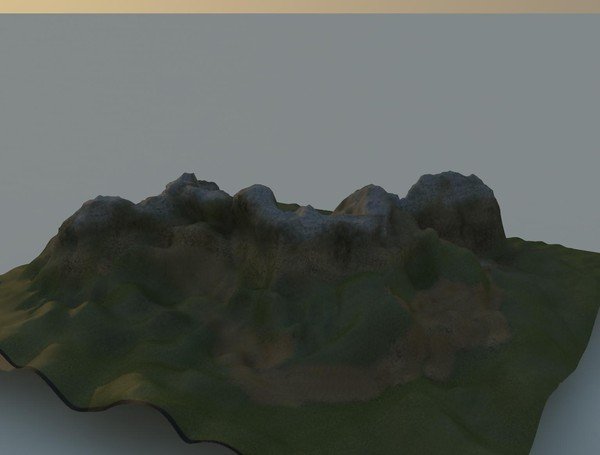 mountains 3D Modell .c4d .max .obj .3ds .fbx .stl .blend 