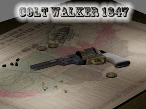 colt walker 1847 3D Model