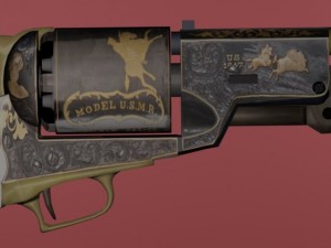 colt walker 1847 Model 3D