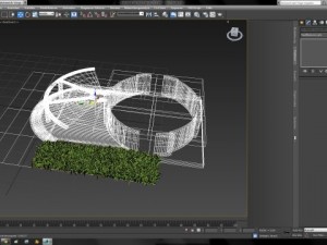 modern glass house 3D Model