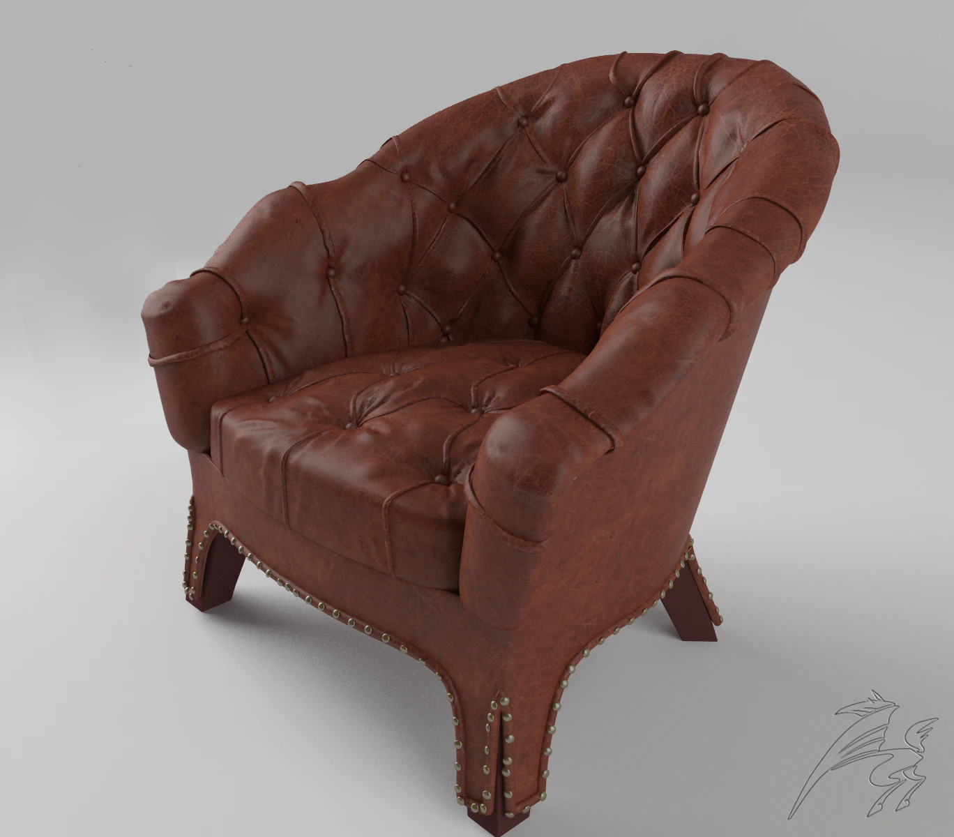chair branco 3D Model .c4d .max .obj .3ds .fbx .stl .blend 