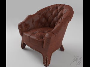 chair branco 3D Model