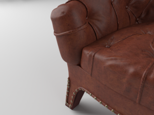 chair branco 3D मॉडल