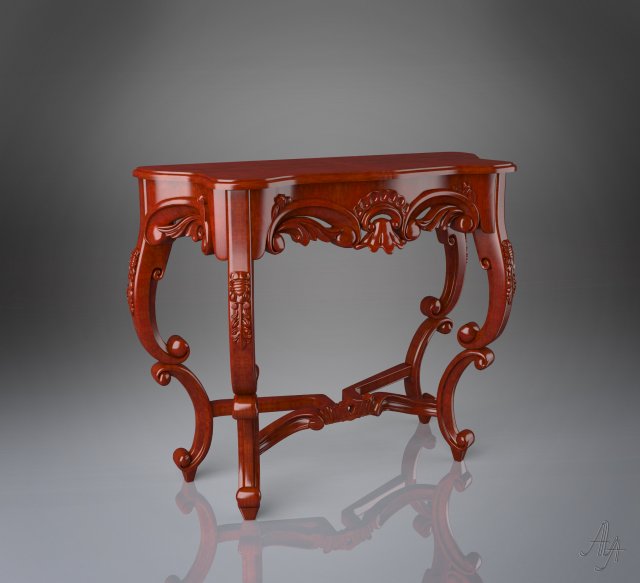 consol wood Modelo 3D .c4d .max .obj .3ds .fbx .stl .blend 