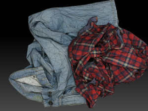 Pile of Cloths 1 Model 3D