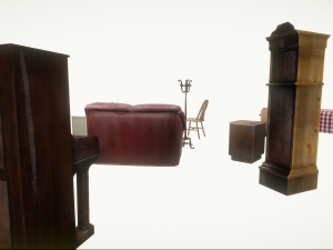 Realtime Game Furniture Pack Low-poly 3D Model