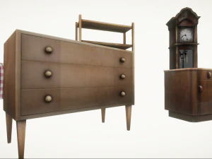 Realtime Game Furniture Pack Low-poly 3D Model