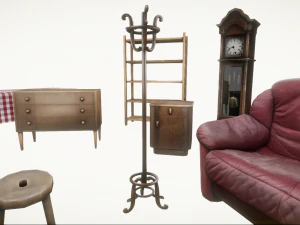 Realtime Game Furniture Pack Low-poly 3D Model