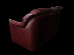 Low Poly Game Ready Leather Sofa - lether couch Modelo 3D
