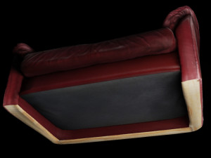 Low Poly Game Ready Leather Sofa - lether couch Modelo 3D