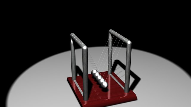 newtons cradle balance balls 3D Модель .c4d .max .obj .3ds .fbx .stl .blend 