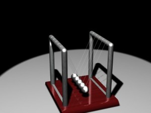 newtons cradle balance balls 3D Модель