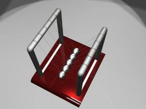 newtons cradle balance balls 3D Model